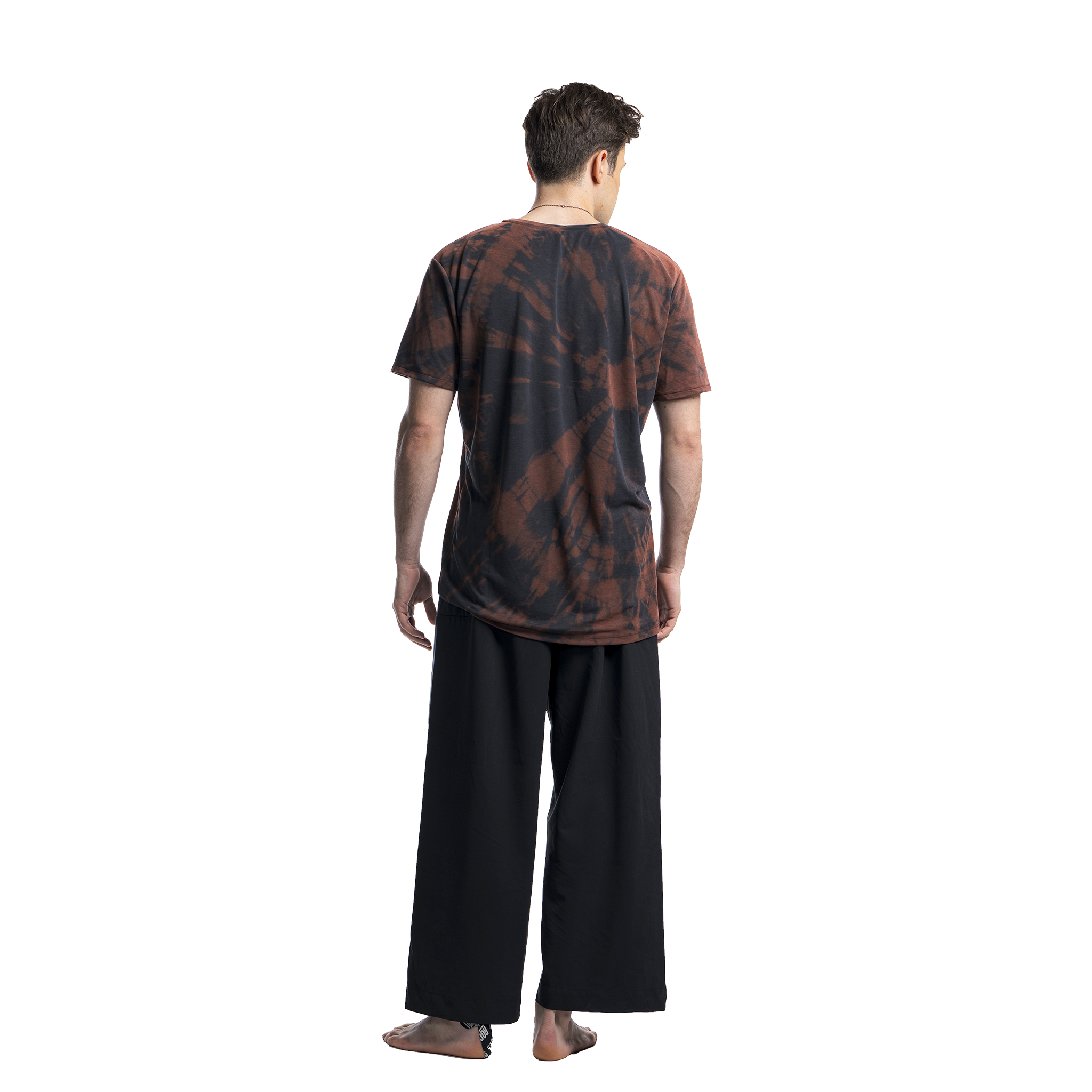 Standart Fit Siyah Sun Tie Die Tişört