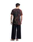 Standart Fit Siyah Sun Tie Die Tişört