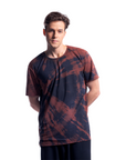 Standart Fit Siyah Sun Tie Die Tişört