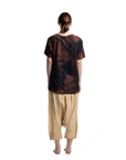 Standart Fit Siyah Sun Tie Die Tişört