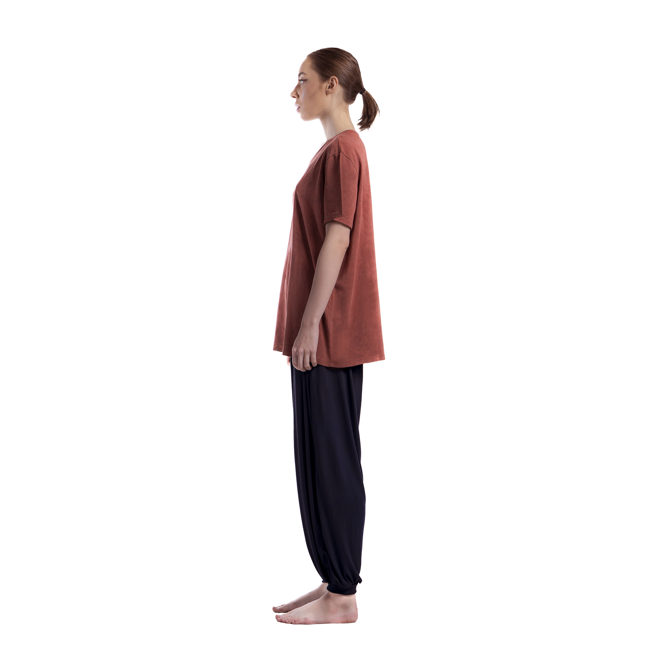 Standart Fit Turuncu Batik Tişört