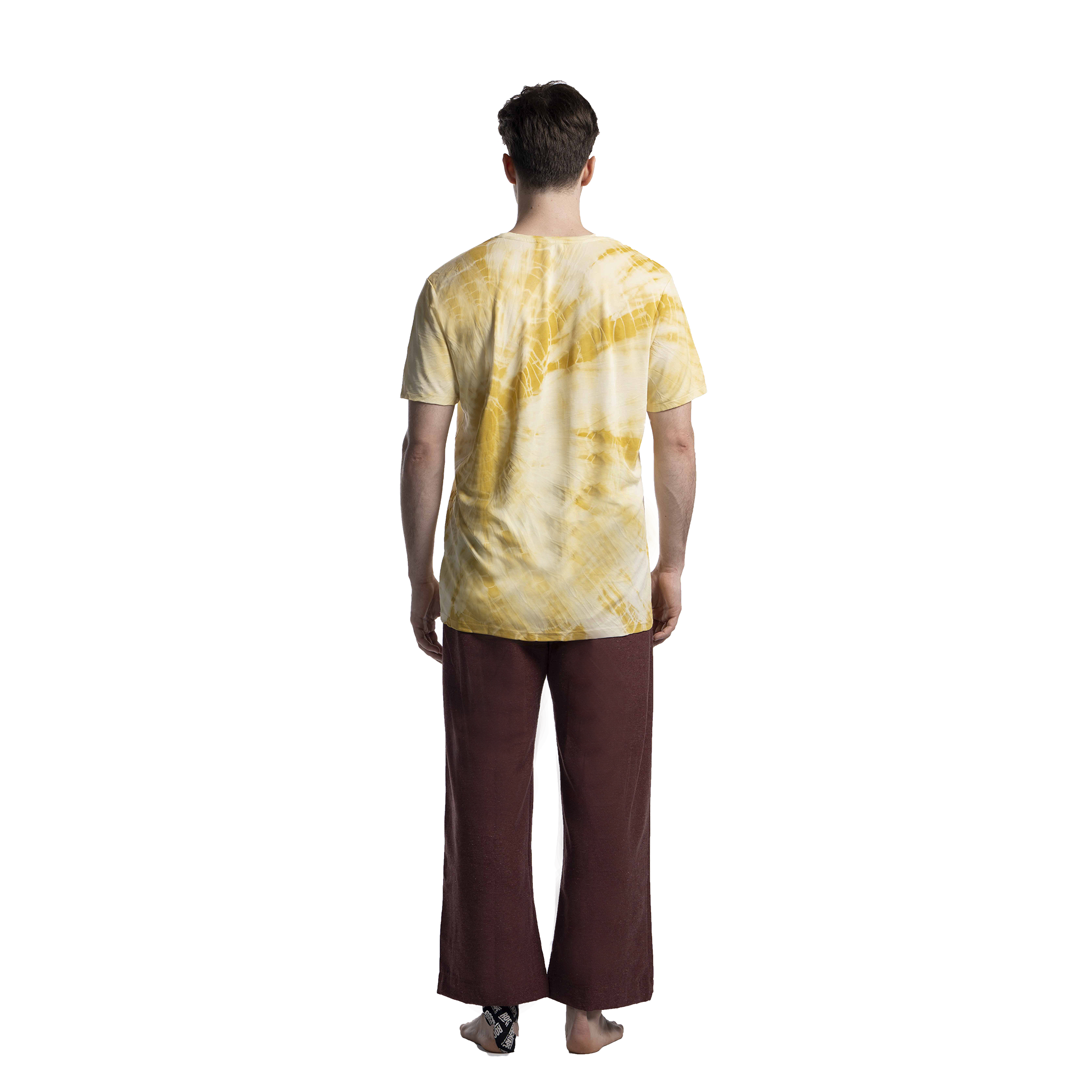 Standart Fit Sarı Güneş Batik Tişört