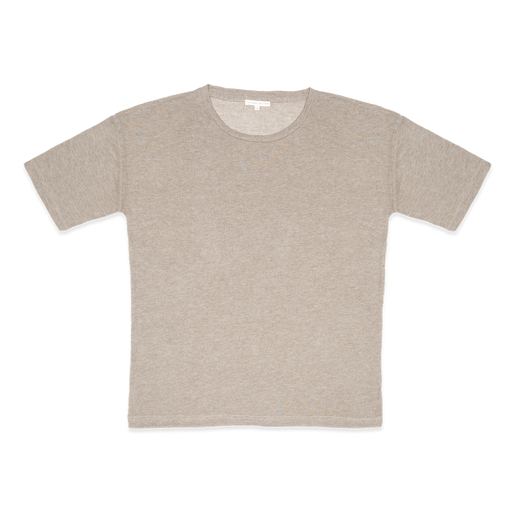 Oversize Açık Terra Keten Tişört
