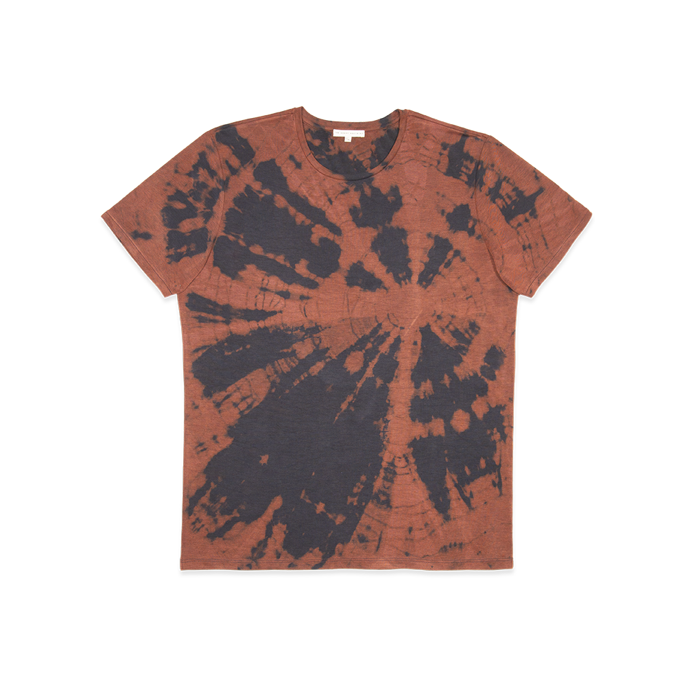 Standart Fit Siyah Sun Tie Die Tişört